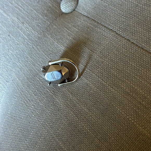 Acne Studios Stone Two Toned Silver Gold Ring - Picture 5 of 5